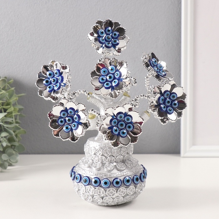 Сувенир от сглаза Сувенир от сглаза "Дерево с пышными цветами в мешке" 9,5х9,5х21 см