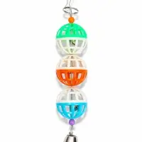Игрушка для птиц &laquo;Дискотека&raquo;, 20&times;4 см, с 3 шариками, цвет МИКС