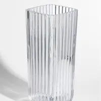 Ваза для цветов &laquo;Эдисон&raquo;, полосы, 29&times;11.5 см, стекло, прозрачная