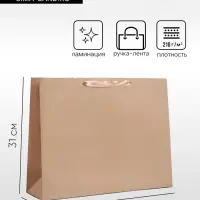 Пакет подарочный ламинированный горизонтальный &laquo;Ваниль&raquo;, L 40&times;31&times;11.5 см
