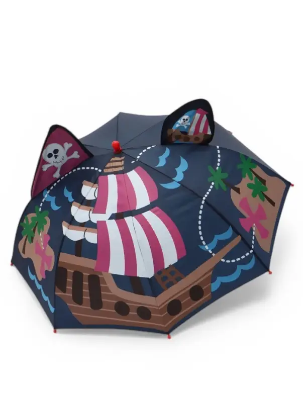 Зонт детский фигурный &laquo;Пираты&raquo;, тёмно-синий