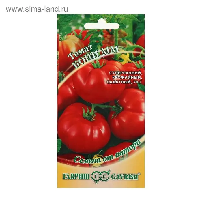 Семена Томат Семена Томат "Бони ММ", суперранний,детерминантный,низкорослый 0,05 г