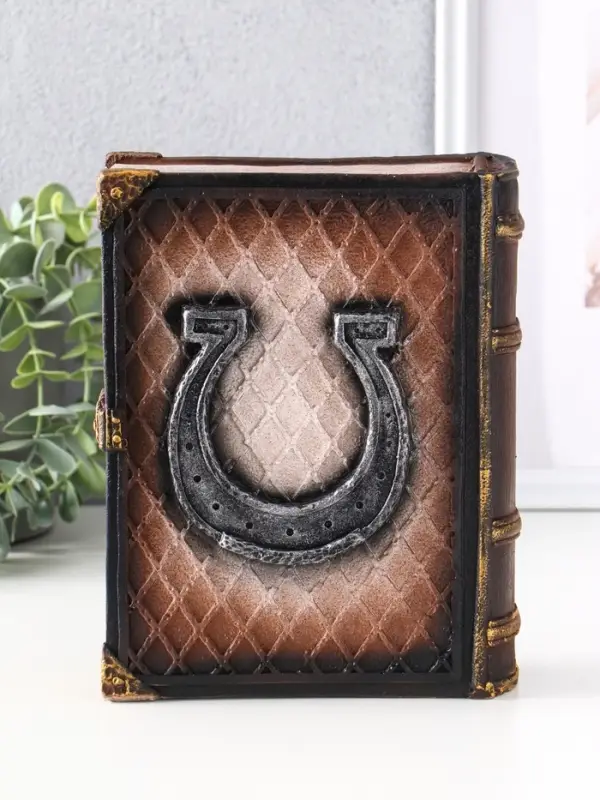 Фигурка (гипс) Книга Лошадь  Высота 21 см, ширина 7,5 см, длина 16,5 см, коричневый