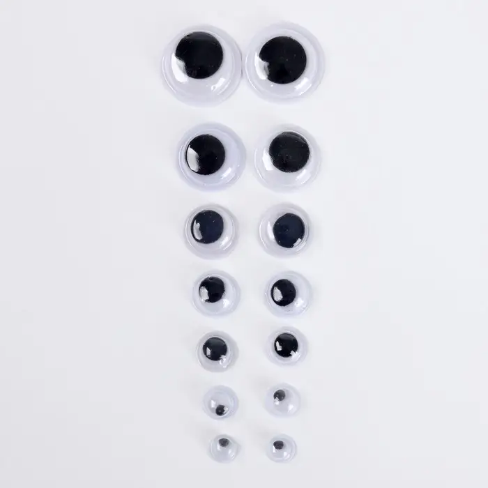Набор самоклеящихся глазок для кукол и игрушек 4-12 мм, 700 шт.