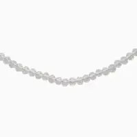 Чокер из бисера &laquo;Хрусталь&raquo;, белый в серебре, 36 см + 5 см доп, цепочка