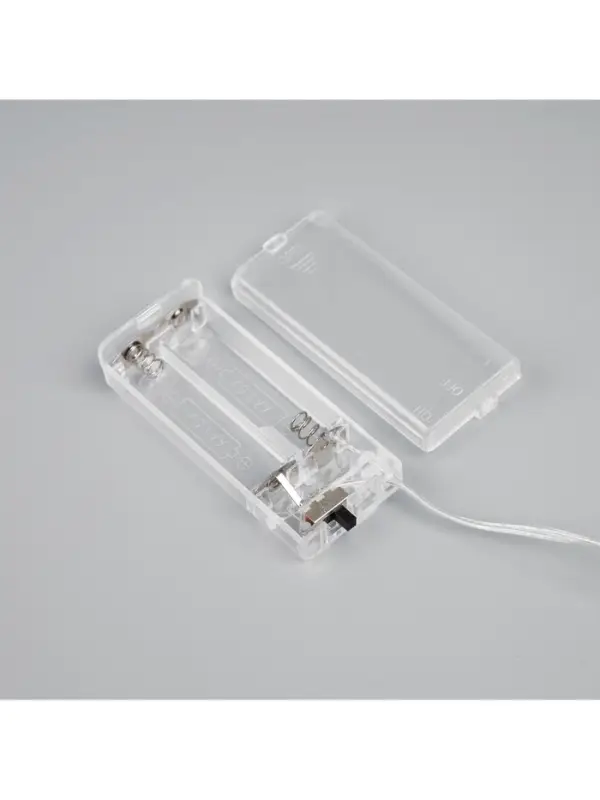 Гирлянда &laquo;Нить&raquo; 2 м, роса с насадками &laquo;Прищепки-тыквы&raquo;, IP20, серебристая нить, 20 LED, батарейки ААх2, свечение тёплое белое