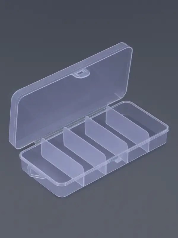 Органайзер для хранения мелочей, с подвесом, 5 ячеек, 12.8×6×2.5 см, прозрачный Органайзер для хранения мелочей, с подвесом, 5 ячеек, 12.8×6×2.5 см, прозрачный