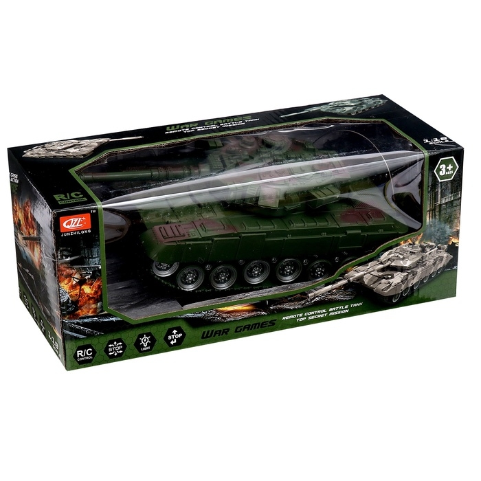 Танк радиоуправляемый «Победа», работает от батареек, цвет зелёный Танк радиоуправляемый «Победа», работает от батареек, цвет зелёный
