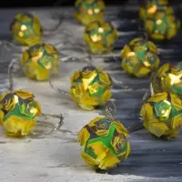 Гирлянда &laquo;Нить&raquo; 4.5 м с насадками &laquo;Цветочные шары&raquo;, IP20, прозрачная нить, 15 LED, свечение тёплое белое, 220 В