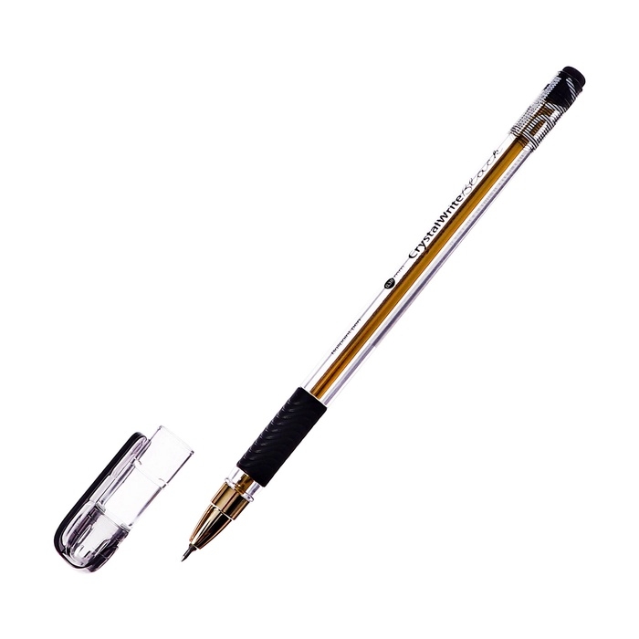 РУЧКА РУЧКА "CrystalWrite" ШАРИКОВАЯ, 0.38 ММ, ЧЕРНАЯ