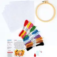 Вышивка крестиком с пяльцами для детей &laquo;Юная мастерица&raquo;, набор для творчества