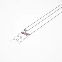 Т-профиль пластиковый для крепления разделителей на полке, 1000&times;10&times;10 мм, прозрачный