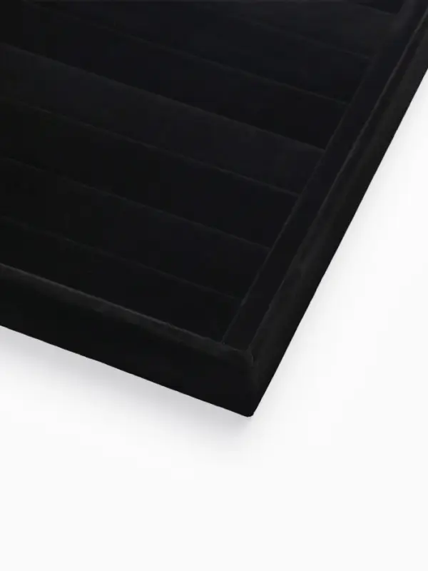 Подставка для колец &laquo;QF. Флок&raquo;, 7 полос, 35&times;24&times;3 см, чёрная