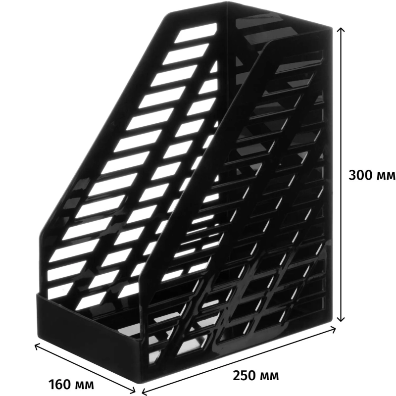 Лоток вертикальный СТАММ XXL 160мм черный, ОФ