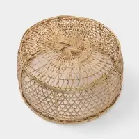 Корзина плетёная &laquo;Клоус&raquo;, 36&times;36&times;14 см, бамбук, светлая