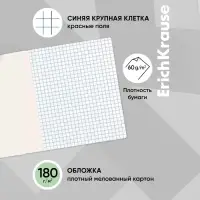 Тетрадь 12 листов в крупную клетку ErichKrause «Классика», обложка мелованный картон, зелёная
