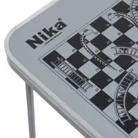 Стол туристический складной, 70&times;50&times;60 см, пластик, цвет металлик с принтом шахматная доска