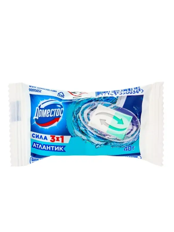 Блок гигиенический для унитаза Domestos «Атлантик», сила 3 в 1, 40 г Блок гигиенический для унитаза Domestos «Атлантик», сила 3 в 1, 40 г