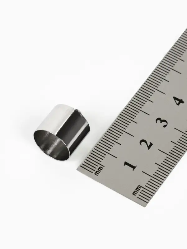 Концевик-шапочка, СМ-167, набор 5 шт. 11&times;14 мм, цвет серебро