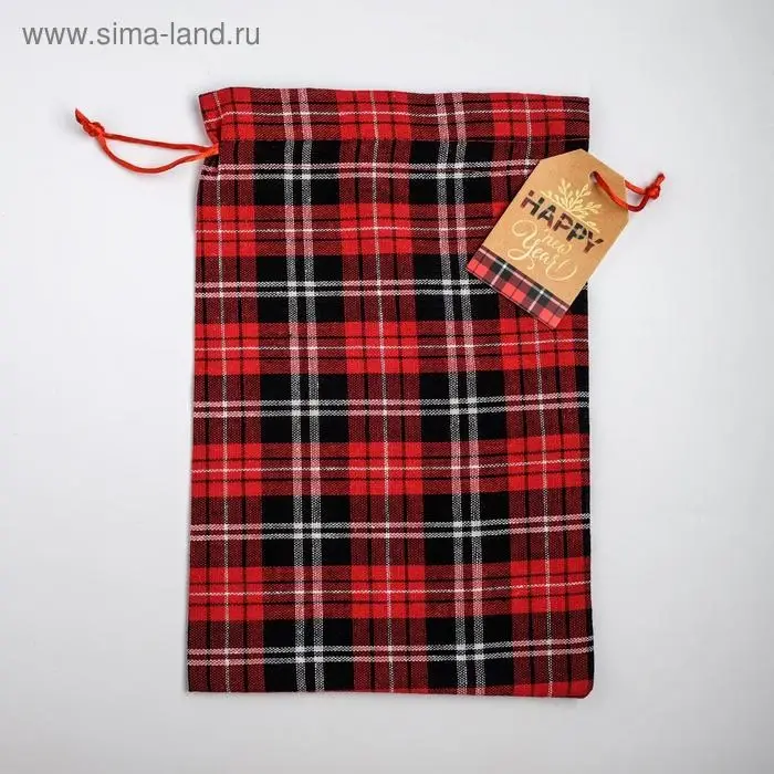 Мешочек подарочный «Happy new Year», 20 х 30 см +/- 1.5 см Мешочек подарочный «Happy new Year», 20 х 30 см +/- 1.5 см