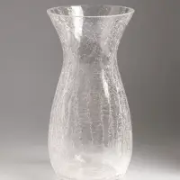 Ваза стекло настольная "Паутинка" изгиб, 25х12,5 см, прозрачный