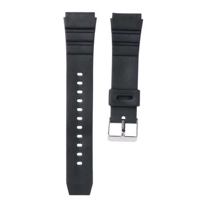 Ремешок для часов 20 мм, силикон, l-22 см, черный Ремешок для часов 20 мм, силикон, l-22 см, черный