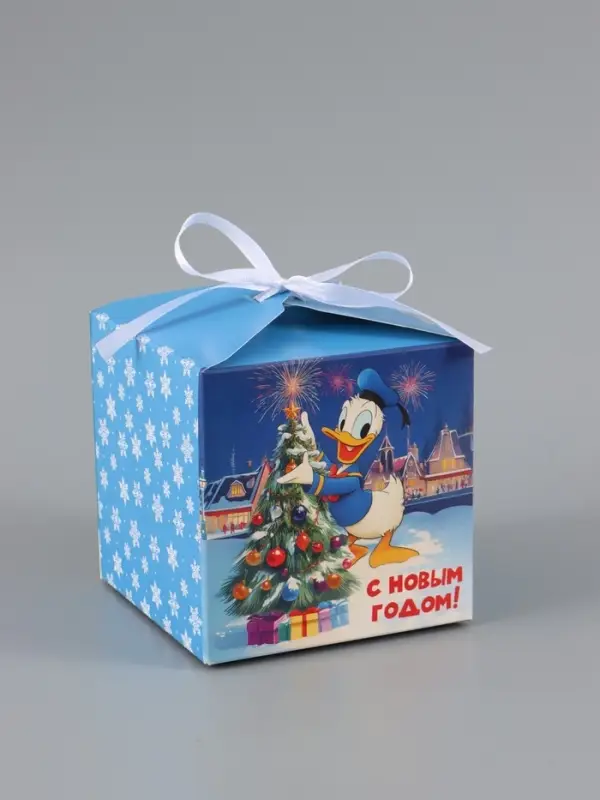 Коробка подарочная самосборная &laquo;С Новым годом&raquo;, 12&times;12&times;12 см