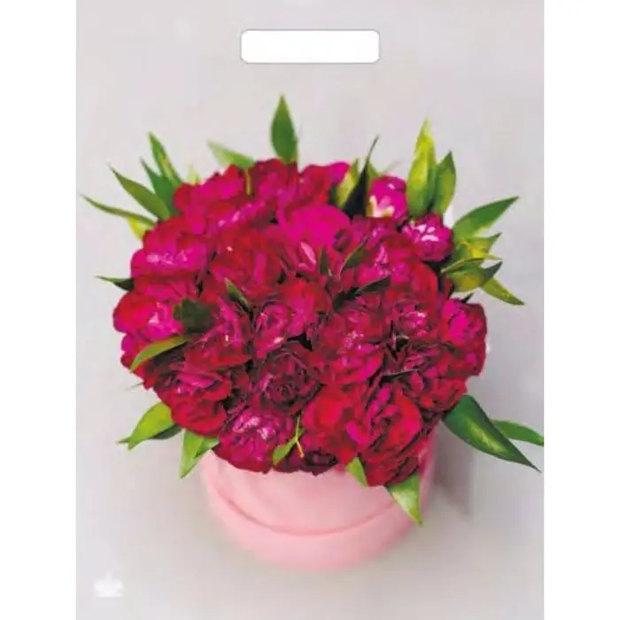 Пакет &laquo;Букет пионов&raquo;, полиэтиленовый, с вырубной ручкой, 31&times;40 см, 60 мкм