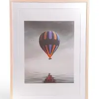 Фоторамка ПВХ на 1 фото Ellis 50&times;70 см, с паспарту, натуральный (пластиковый экран)