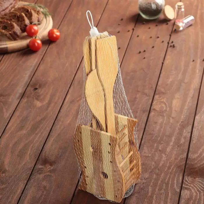 Набор кухонных принадлежностей, 4 предмета, на подставке Набор кухонных принадлежностей, 4 предмета, на подставке