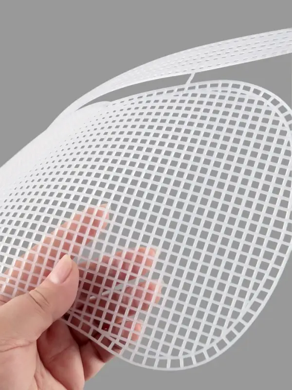 Канва-основа для вышивания сумки, пластиковая, 42&times;24 см, цвет белый