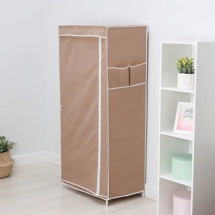 Шкаф тканевый каркасный, складной LaDо́m, 70&times;45&times;150 см, бежевый