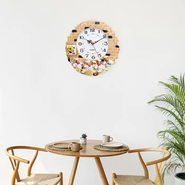 Часы настенные &laquo;Повара&raquo;, плавный ход, d=17 см, 30.5&times;30 см