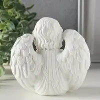 Сувенир полистоун свет "Белоснежный ангел с тортом" 11,8х8х11,5 см