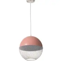 Светильник потолочный BayerLux Lina, 1&times;40 Вт, Е27, светло-розовый, 26&times;26&times;32 см