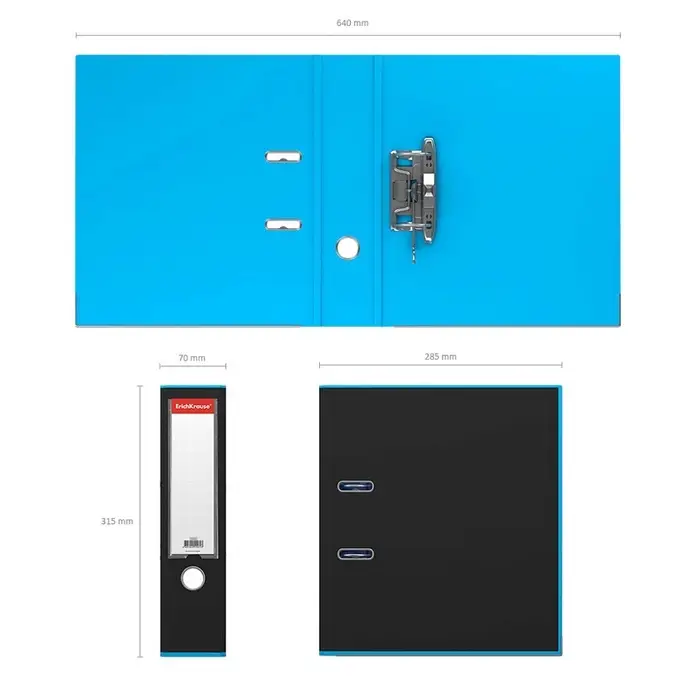 Папка-регистратор А4 ErichKrause Accent, 70 мм, голубая