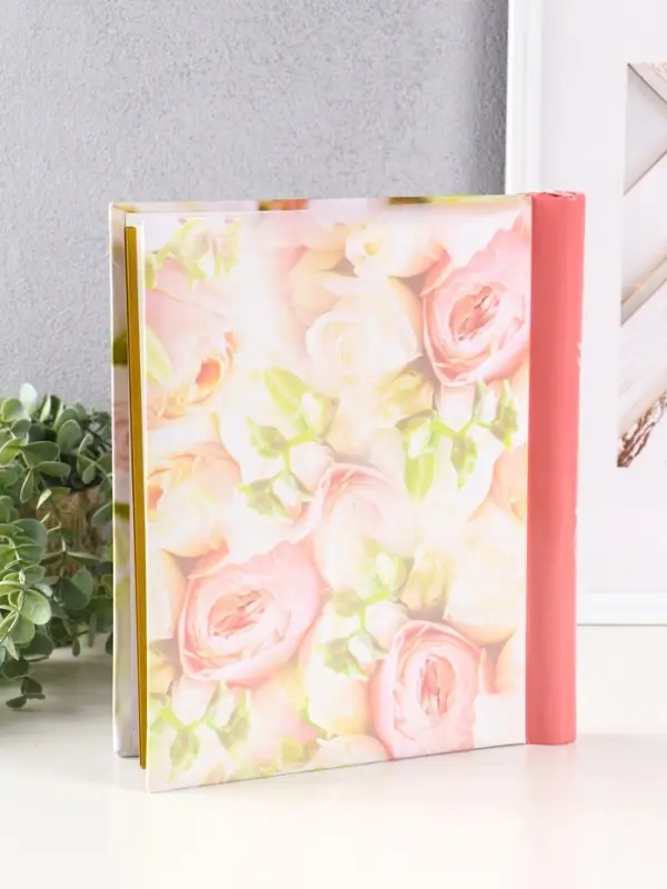 Фотоальбом 10 магнитных листов "Нежные розы"  23X28см, пер-т внутр.спираль
