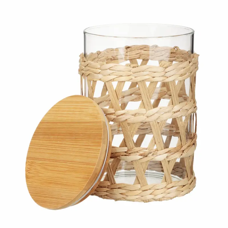 VETTA ЭКО Жгут Банка для хранения 1100мл, 16х11см, стекло, бамбук