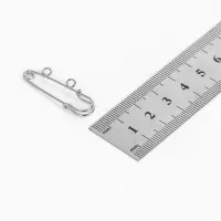 Булавка для подвесок PO-035 №01, 2 шт. 3.5&times;0.5 см, цвет серебро