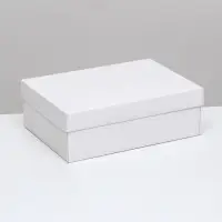 Коробка подарочная складная, упаковка, крышка - дно, белая, 24&times;17&times;8 см