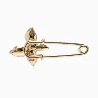 Булавка &laquo;Бабочка&raquo;, 5 см, белая в золоте
