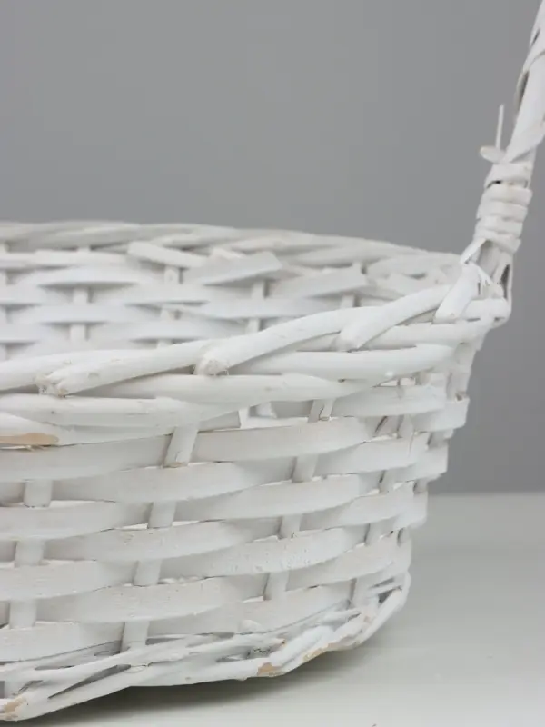 Корзина плетеная (ива) 39х29H10/16/49, 1 шт., белый