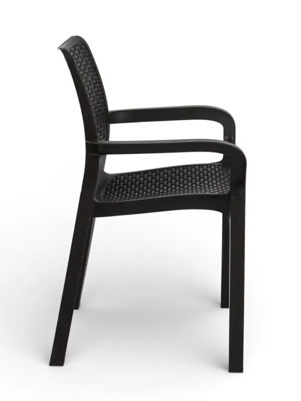 Стул садовый Rattan, 50.6&times;58&times;83.3 см, пластиковый, цвет горький шоколад