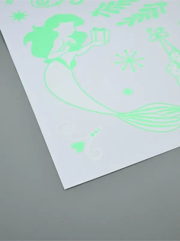 Виниловые наклейки «Новогодние», со светящимся слоем, 35 × 50 см, 2 листа Виниловые наклейки «Новогодние», со светящимся слоем, 35 × 50 см, 2 листа