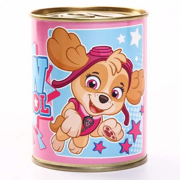 Копилка металлическая, 9.5 см &times; 7.5 см &times; 7.5 см &laquo;Скай&raquo;, Щенячий патруль