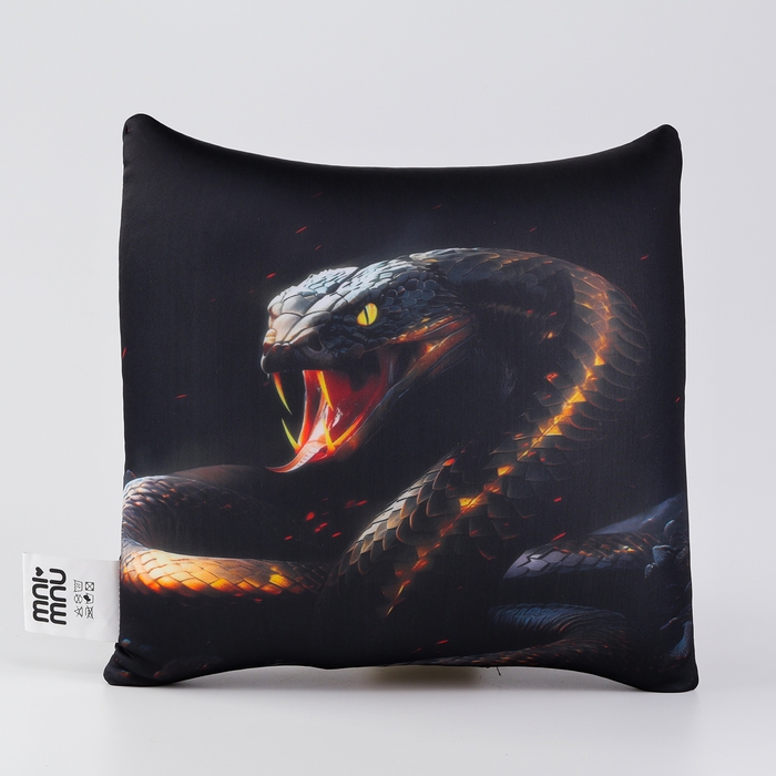 Новый год! Антистресс подушка-игрушка &laquo;Змея&raquo;, чёрная