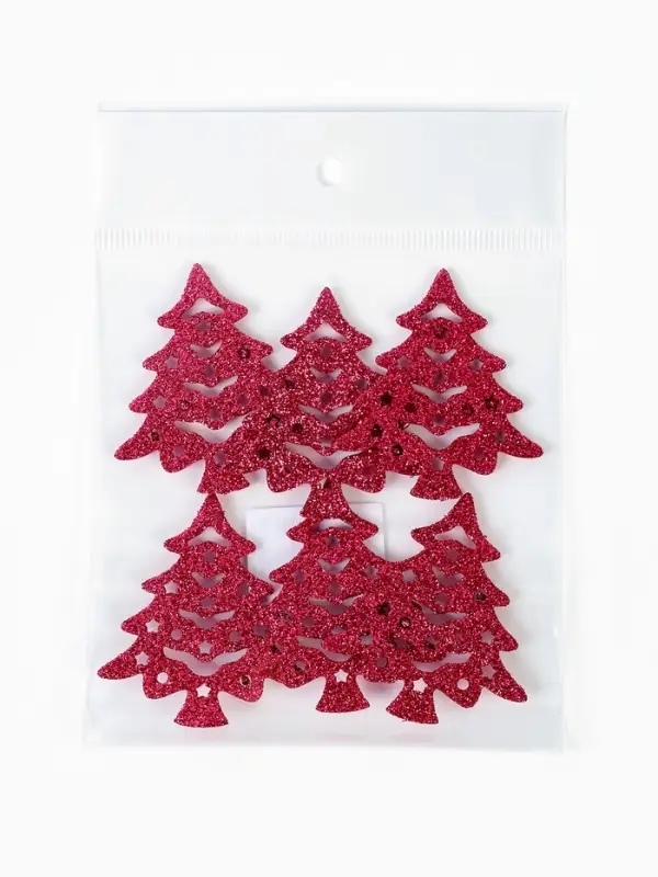 Декор Декор "Красные елочки", набор 6 шт.