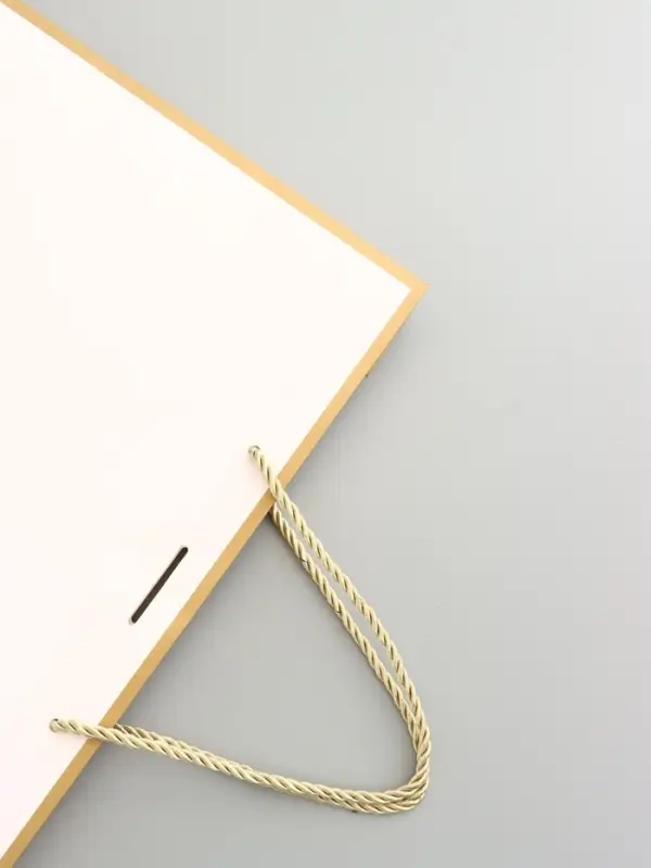 Пакет подарочный, белый, с бантом, 35 х 30 х 10 см