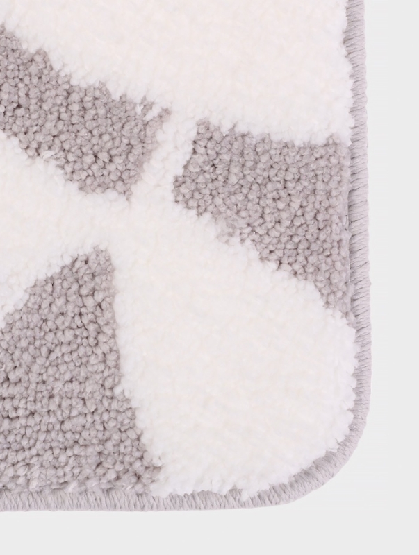 Коврик Доляна Leaves, 50×80 см, ворс 1.5 см, микрофибра, серый Коврик Доляна Leaves, 50×80 см, ворс 1.5 см, микрофибра, серый