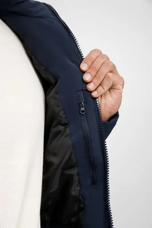 Куртка-парка унисекс Sfera, темно-синяя, размер S